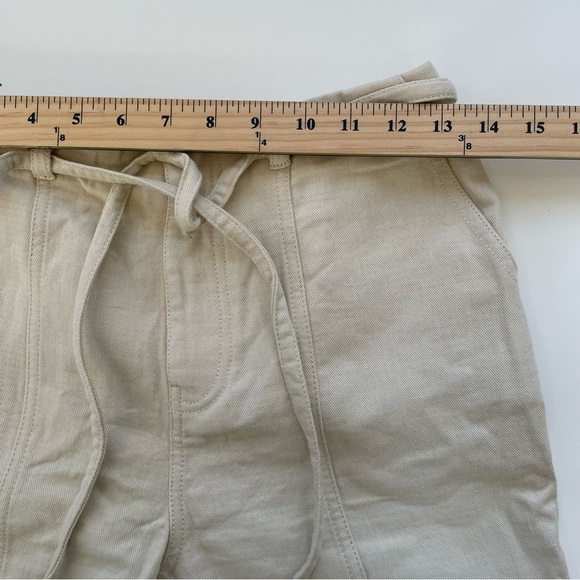 Lovers + Friends Women's Cream Beige Ollie Cargo Trouser Flare Leg Size XS, NWT - Picture 9 of 11